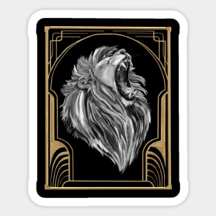 Deco Art 20's Roaring Lion Sticker